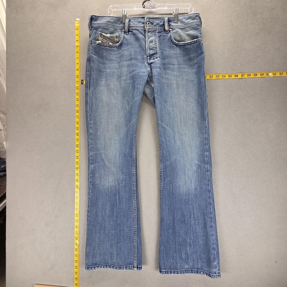 Diesel Jeans Mens 33x32 Blue Zathan Bootcut Workwear